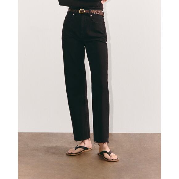 Everlane Denim - Everlane Way-High Jeans Coal Gray Size 24 NWT Straight Leg